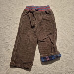 Baby Boden boys 18-24 months lined light brown pull on corduroy pants VGUC
